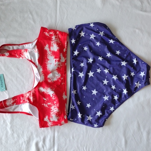 Adisputent high waist bikini womens XXL American flag - Picture 7 of 9